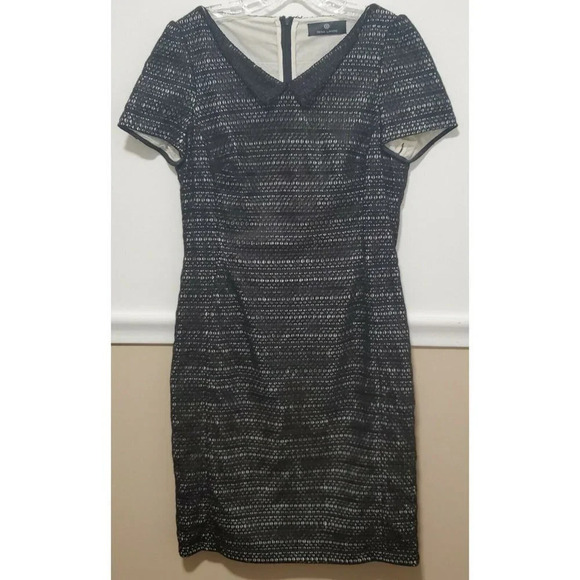 Rena Lang Black Mesh Crochet Design with Ivory - Picture 1 of 12